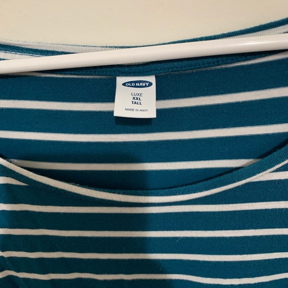 Old Navy Jade/White Striped Tunic Tee XLTall - Picture 2 of 4